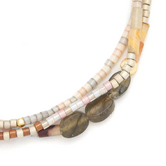 Mixed Media Bracelet - Magic/Labradorite/Gold.