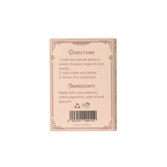 Paper Soap – Rose Scent, Travel Size, 50 Sheets