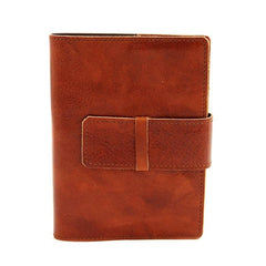 Roma Calfskin Leather 5x7"Journal Italian hand-made: Dark Brown