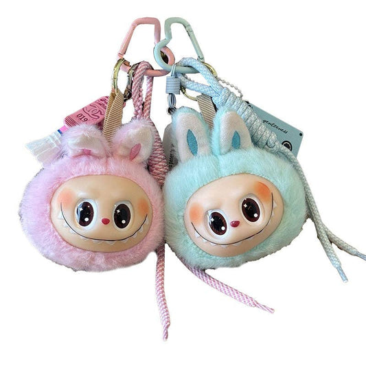 Lalububu Plush Keychain Cute Bag & Car Key Accessory: Pink