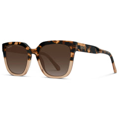 Wren - Square Polarized Sunglasses for Women: Glossy Black / Black Lens