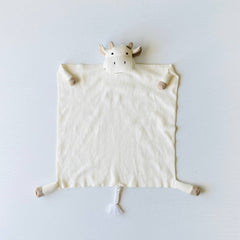 Cow- Organic Baby Lovey Security Blanket Cuddle Cloth