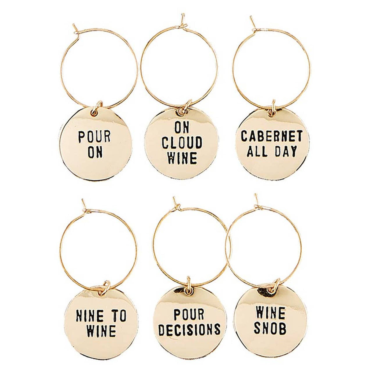 Gold Wine Charms in a Box