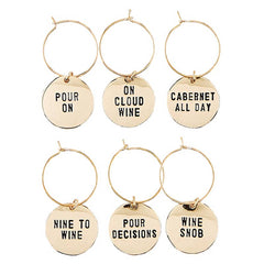 Gold Wine Charms in a Box