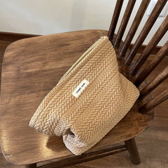 Solid Color Makeup Bag: Coffee