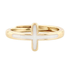 Mother of Pearl Cross Jewelry - Gold Plated