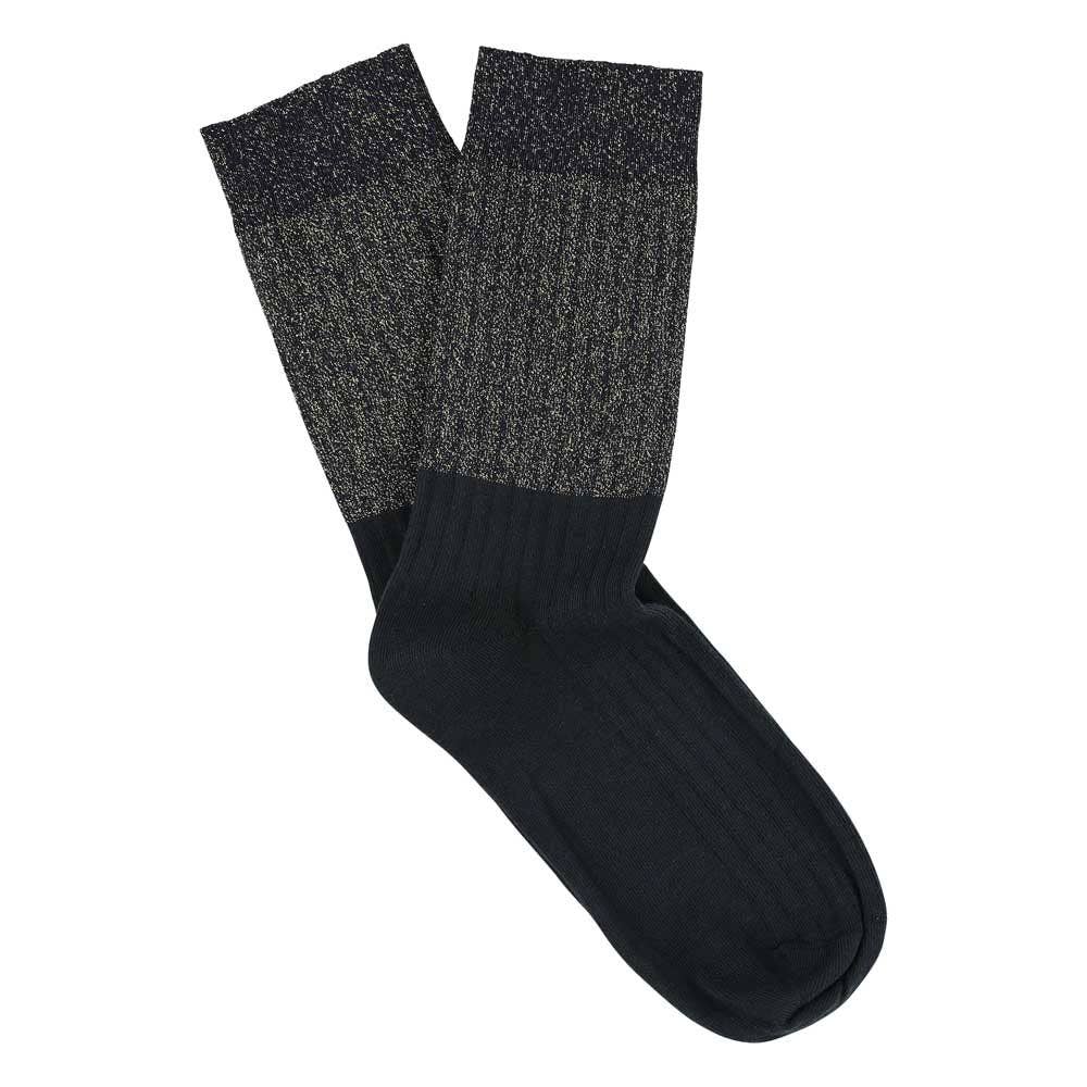 Lurex Block Socks - Gold  / Black: EU 36/41   UK 3.5/7   US 6/9.5