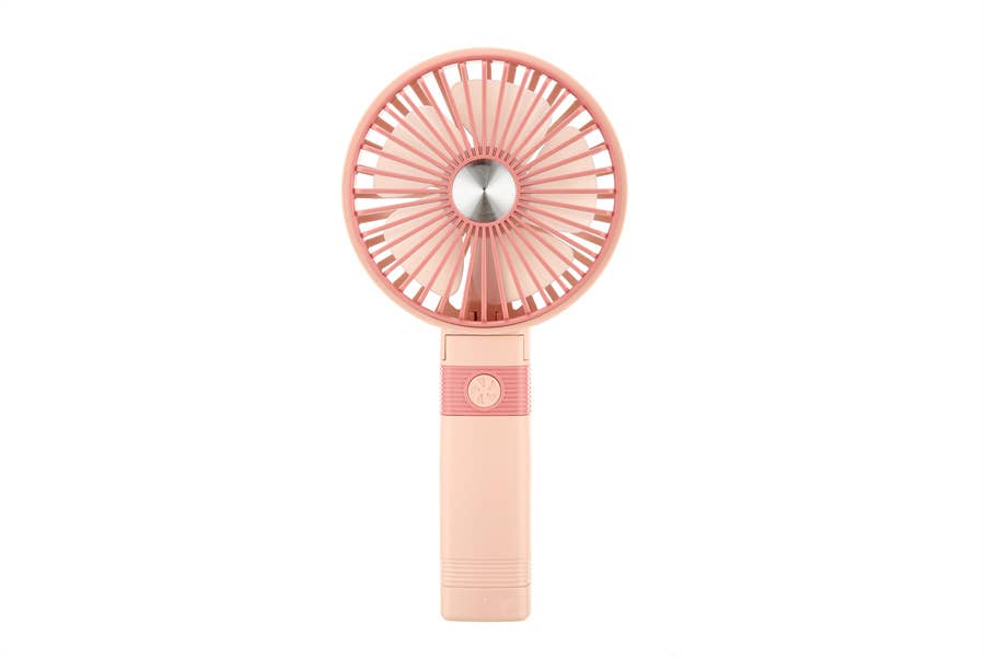 Stylish Two Toned  Theme Handheld Personal Fan: Pink