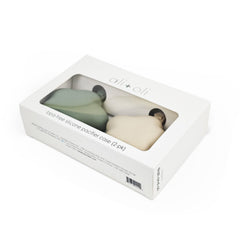 Ali+Oli Silicone Pacifier Case 2 pack Star (Sage-Sand)