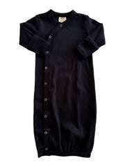 Black / Organic Ribbed Gown: ONE SIZE