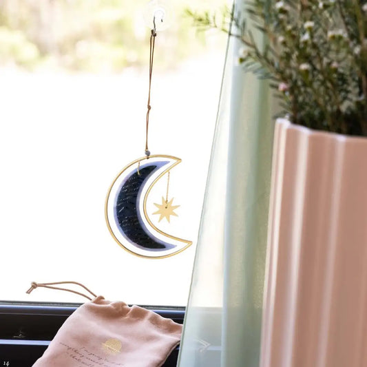 Scout Stained Glass Light Catcher - Moon Star
