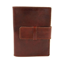 Roma Calfskin Leather 5x7" Journal Italian hand-made: Chestnut Brown