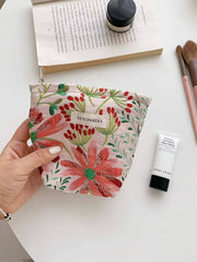 Large Capacity Flower Print Makeup Bag