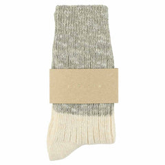 Women Melange Block Socks - Light Grey / Ecru: EU 36/41   UK 3.5/7   US 6/9.5