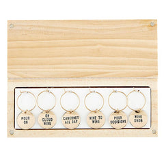 Gold Wine Charms in a Box