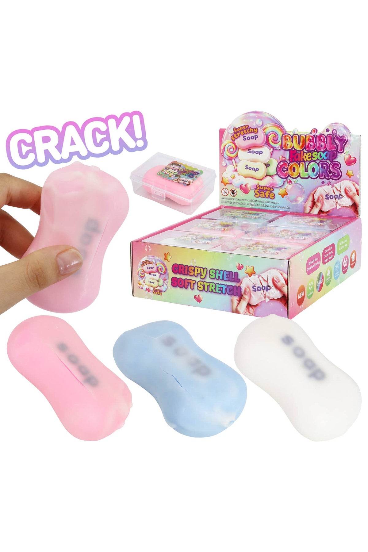 Soap Bar Wax Cracking Clay Scented Sensory Toy