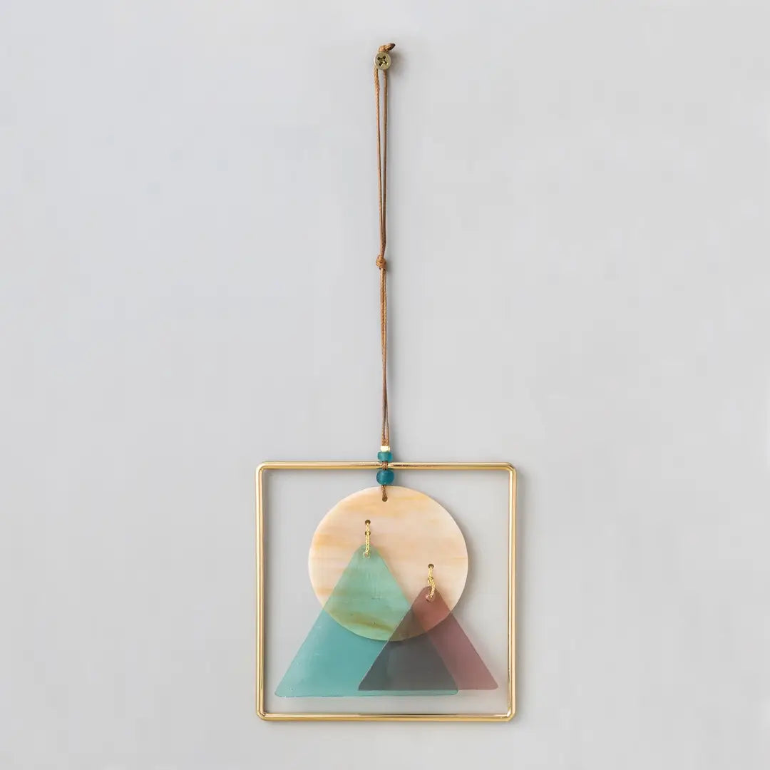 Scout Stained Glass Light Catcher - Sunset Mountains