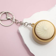 Pressure Dumpling Fidget Keychain  | 40KC177: IVORY