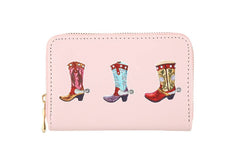 Western Print Fashion Wallet: Blue