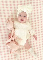 Cuddle Security Blanket Soft Muslin Cotton - Bunny (Pink)