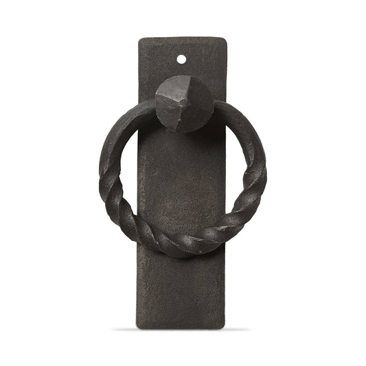 SALE Twisted Forged Door Knocker - Black: Black / Iron / No Pattern