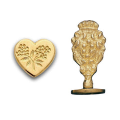 Florentine Brass Wax Seal Stampers: Heart Shape