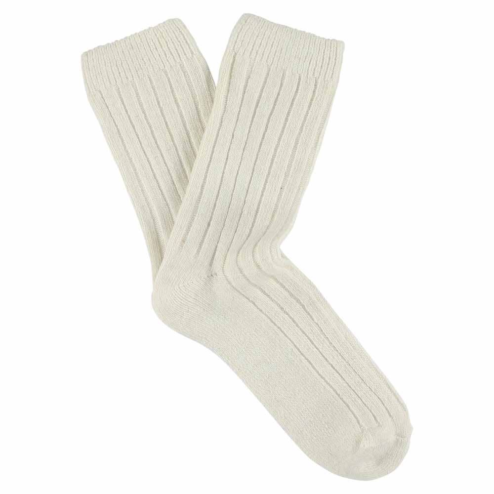 Women Cashmere Crew Socks - Ecru: EU 36/41   UK 3.5/7   US 6/9.5