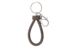 Rhinestone Wristlet Fashion Key Chain: Black