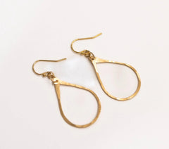 Shelli Earrings - 14k gold - large 3" loop