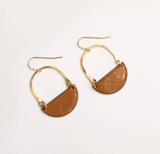Avery Hoops 2.5" in Chamois Brown - 15k Gold Filled