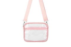 Clear Crossbody Fashion Handbag : Black