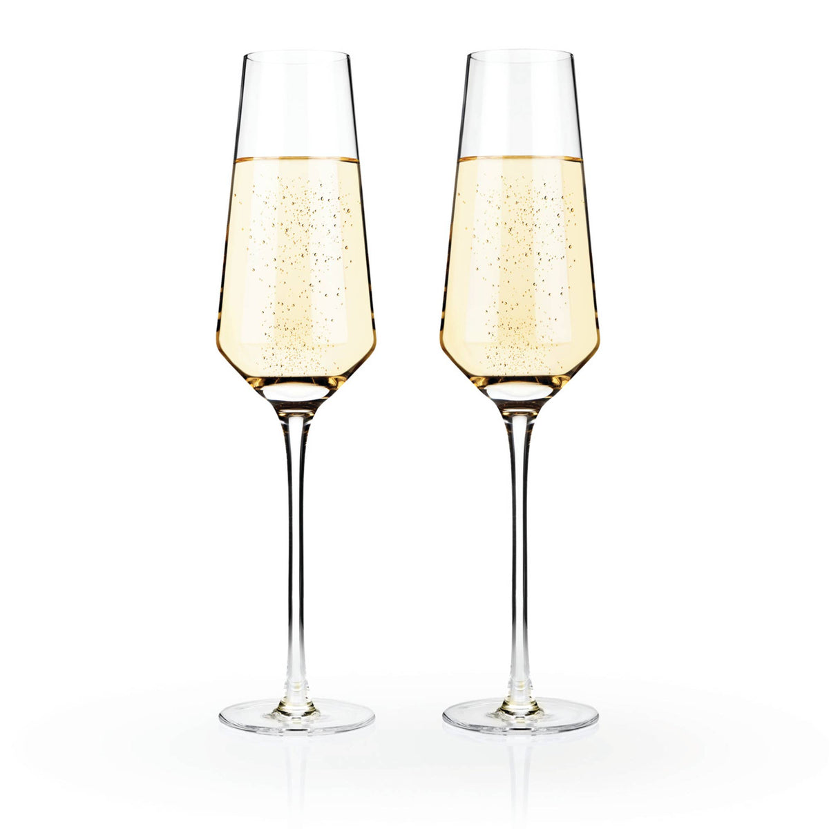 Raye™ Angled Crystal Champagne Flutes - Set of 2 by Viski
