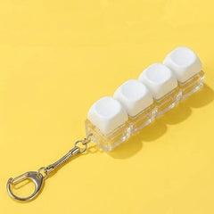 Keyboard Fidget Stress Relief Keychain: OFF WHITE