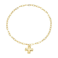 Hammered Cross Necklace | Silver