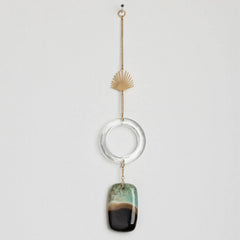 Stone Suncatcher - Sun Rays/Black/Blue Agate