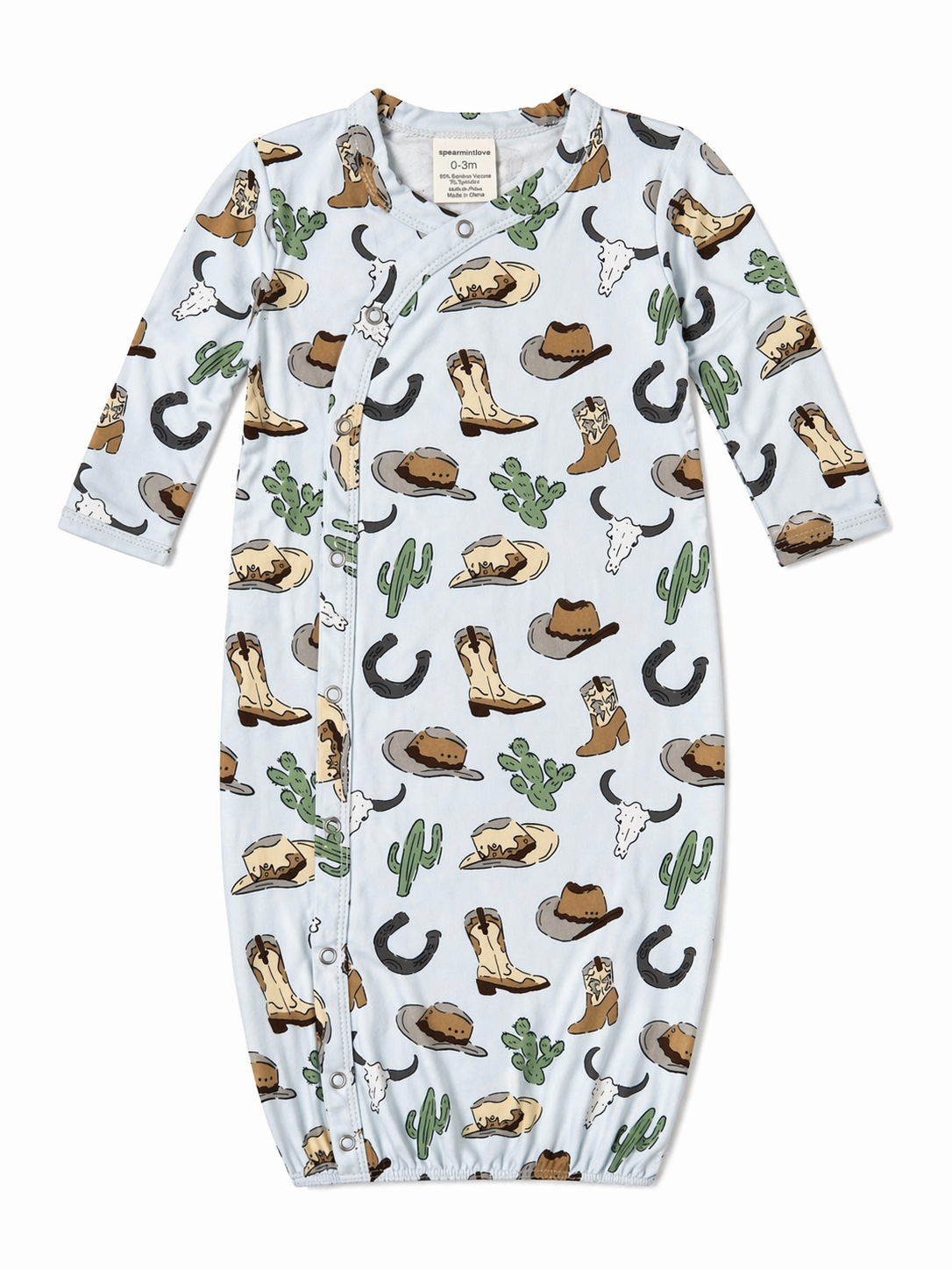 Gown, Cowboy Country: 0 - 3 mo.