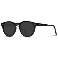 Tate - Round Polarized Sunglasses: Light Crystal Brown / Brown Lens