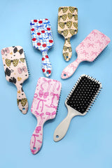 Large Paddle Hair Brush - Cow + Brown