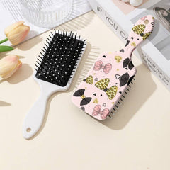 Large Paddle Hair Brush - Cow + Brown