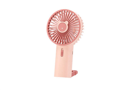 Small Trendy Two Toned  Handheld Personal Fan: Pink