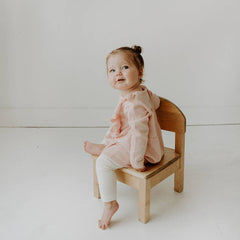 Milan Ruffle Bobble Baby Sweater Knit Dress (Organic Cotton): Blush/ 12-18M