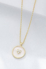 18K Stainless Steel Stamped Heart Necklace | Heart Gold