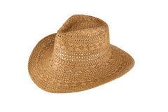 Ladies Straw Designed Western Sun Hat: Beige