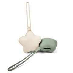 Ali+Oli Silicone Pacifier Case 2 pack Star (Sage-Sand)