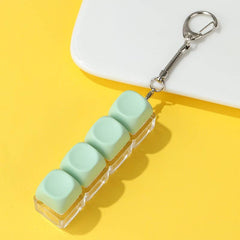 Keyboard Fidget Stress Relief Keychain: MINT
