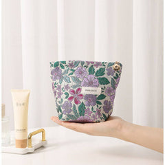 Purple Embroidery Cosmetic Bag/ Small