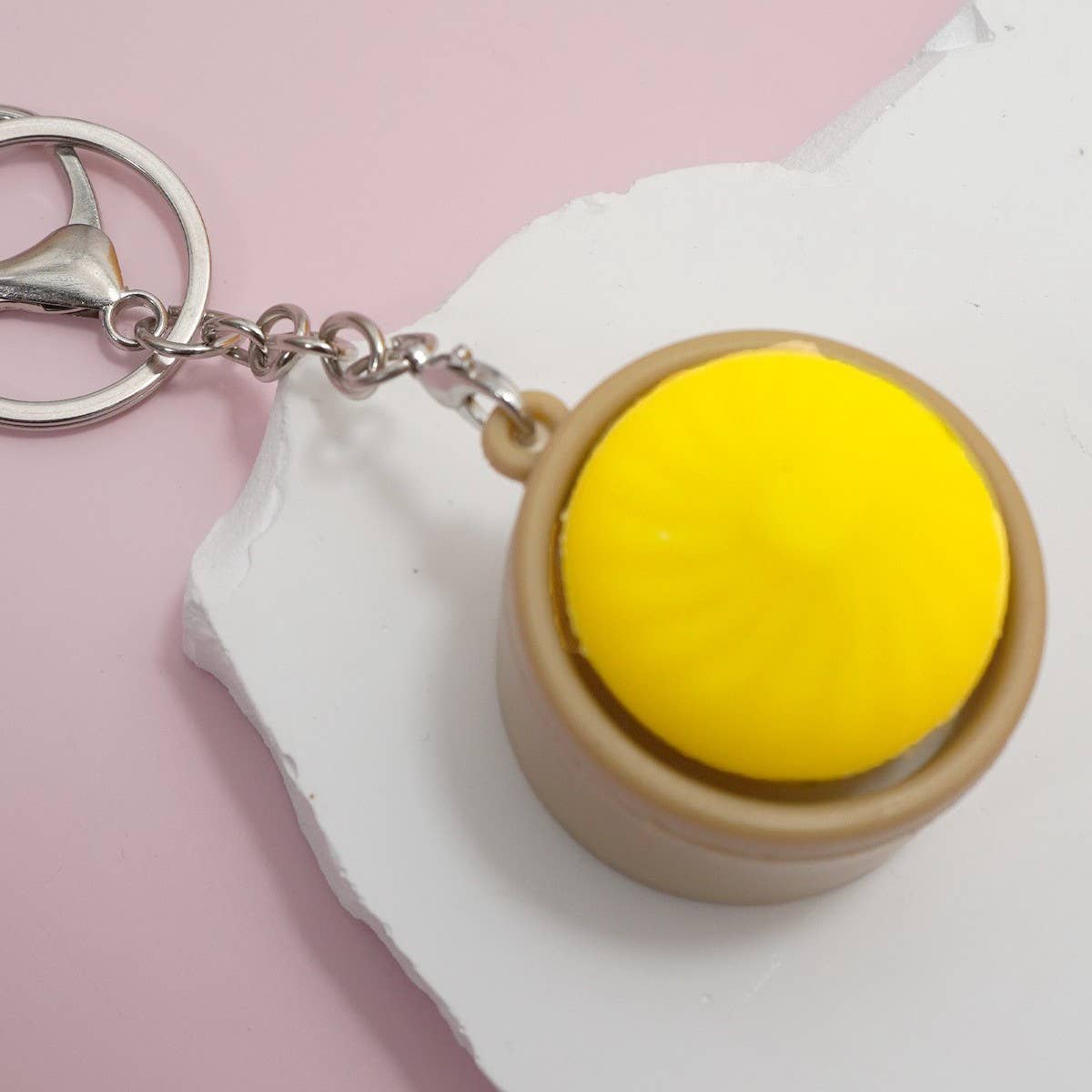 Pressure Dumpling Fidget Keychain  | 40KC177: BUTTER