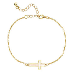 Mother of Pearl Cross Jewelry - Gold Plated