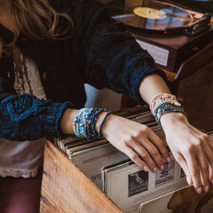 Ceramic Bead Wrap Bracelet/Necklace - Hope/Rainbow