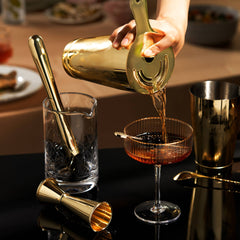 Art Deco Reusable Gold-Plated Cocktail Picks - Set of 4